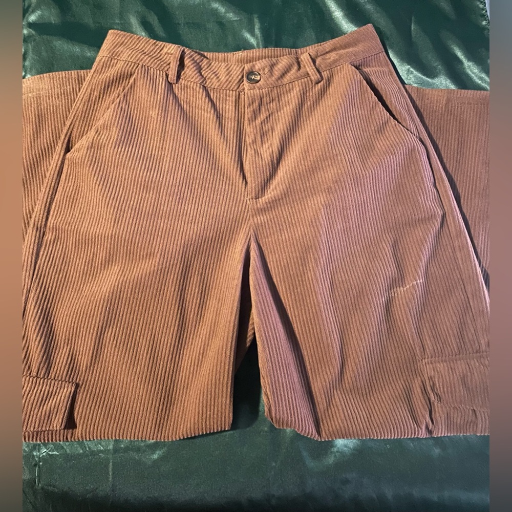 Dark brown corduroy cargoes